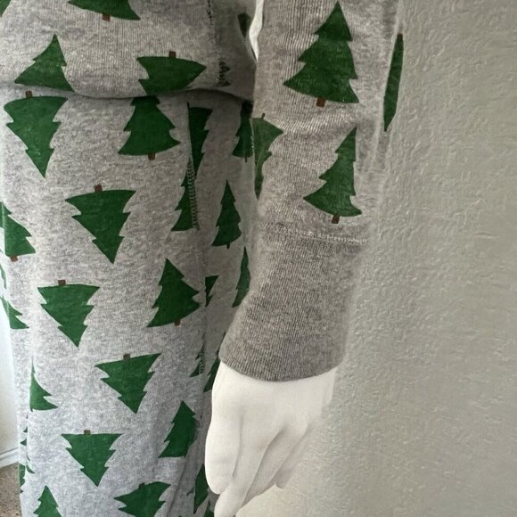 Hanna Anderson Adult Medium Long John Christmas Tree Tannenbaum Pajama Set - Picture 5 of 6